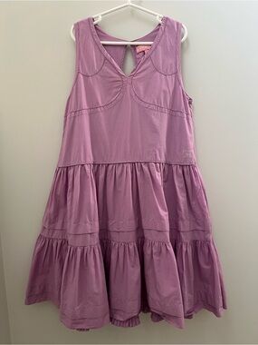 Escada Lavender-Pink Tiered Sleeveless Dress
